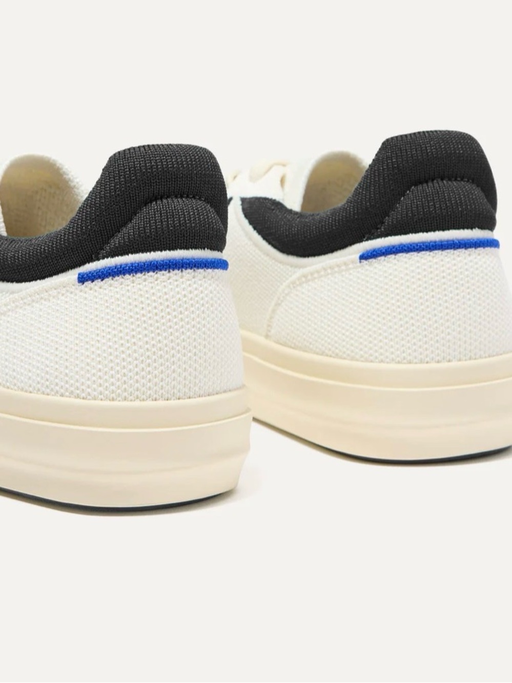 NWOT Rothy's The Women's RS02 White Canvas Sneakers with Black Trim size 7 - Picture 3 of 12